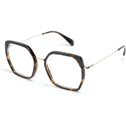 Havana Optical Frame Stylish Must-Have , female, Sizes: 51 MM - Kaleos - Modalova