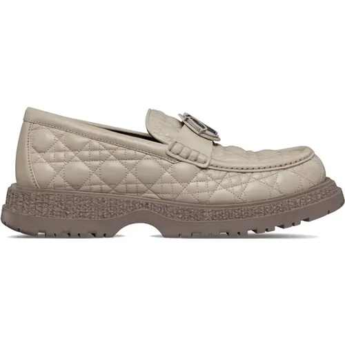 Luxurious Leather Moccasins with Charm Buckle , male, Sizes: 8 UK - Dior - Modalova