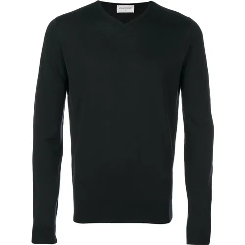 Merino Wool V-Neck Jumper , male, Sizes: L - John Smedley - Modalova