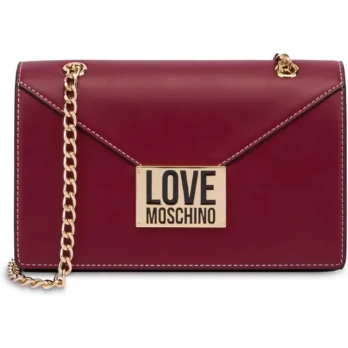 Stylish Bordeaux Bags , female, Sizes: ONE SIZE - Love Moschino - Modalova