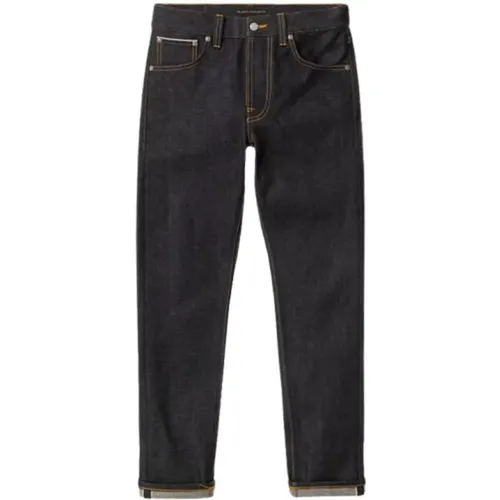 Jean Lean Dean Dry True Selvage , male, Sizes: W30 - Nudie Jeans - Modalova