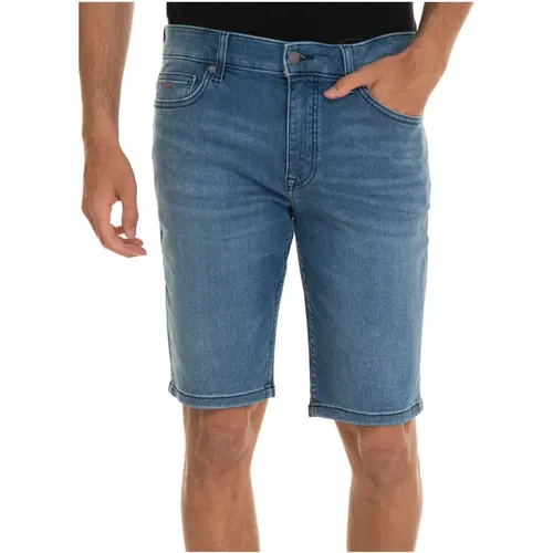 Stone Washed Denim Bermuda Shorts , Herren, Größe: W30 - Boss - Modalova