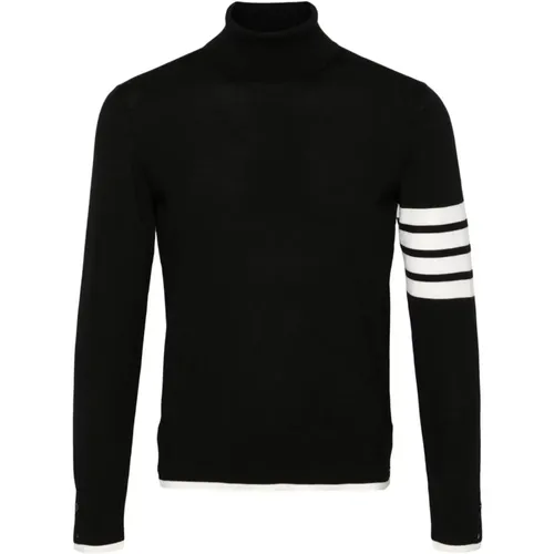 Bar Turtle Neck Sweater , male, Sizes: XL, L - Thom Browne - Modalova