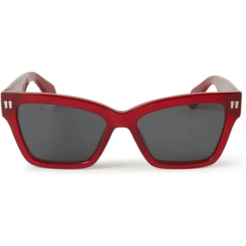 Cincinnati Cat-Eye Sunglasses , female, Sizes: 54 MM - Off White - Modalova
