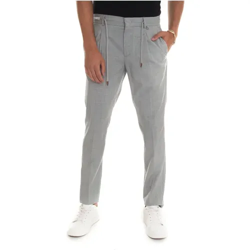 Stretch Chino mit Kordelzug in der Taille , Herren, Größe: XL - Paoloni - Modalova