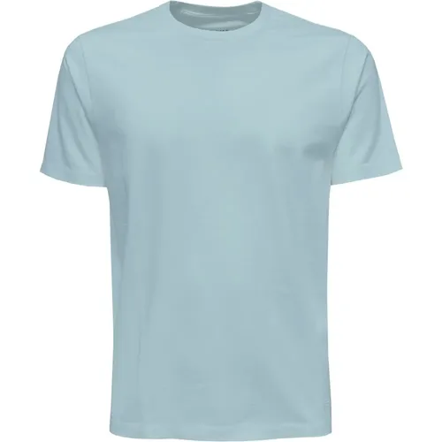 Basis Azzurra T-Shirt , Herren, Größe: M - Frame - Modalova