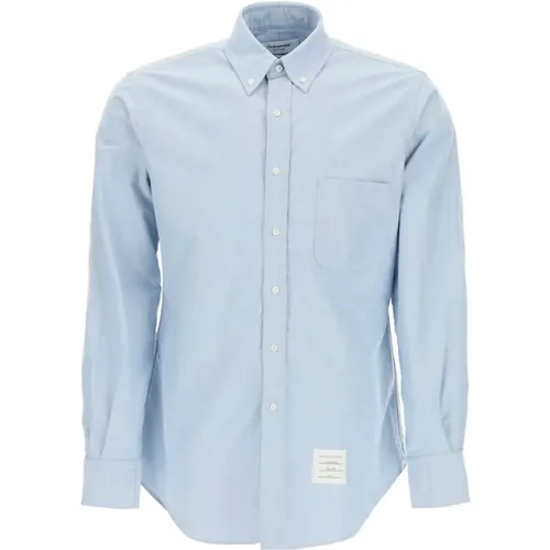 Klassisches Weißes Oxford Button-Up Hemd , Herren, Größe: M - Thom Browne - Modalova
