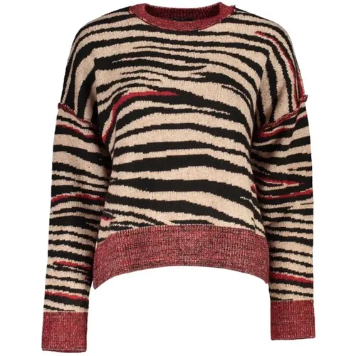 Contrast Turtleneck Sweater with Logo Detail , female, Sizes: S, XL, L - Desigual - Modalova