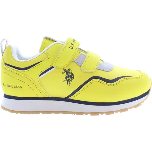 Sportliche Kinder Gelbe Sneakers mit Riemen - U.S. Polo Assn. - Modalova