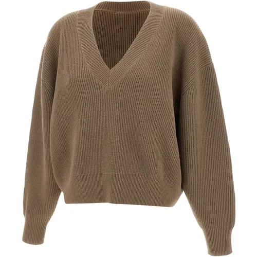 Brauner Wollseidenkaschmirpullover , Damen, Größe: XS - IRO - Modalova