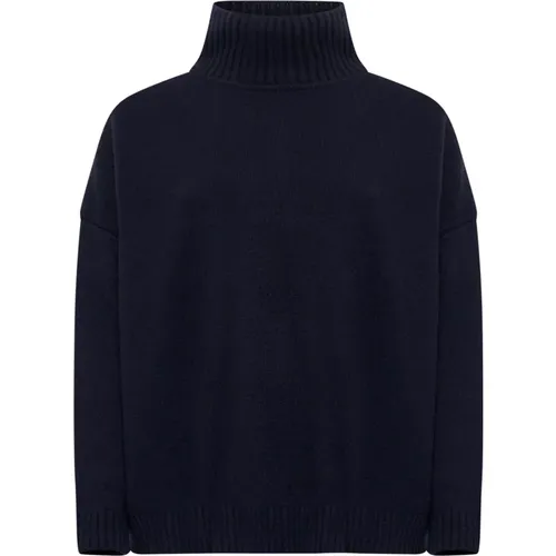 Navy Wool Turtleneck Sweater , female, Sizes: S - Max Mara Weekend - Modalova