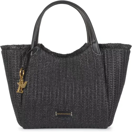 Shopping Bag Paglia , female, Sizes: ONE SIZE - Emporio Armani - Modalova