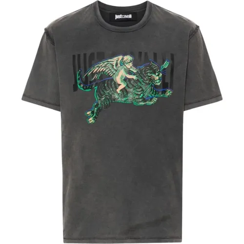 Graphic T-shirts and Polos , male, Sizes: XL, M, L, S - Just Cavalli - Modalova