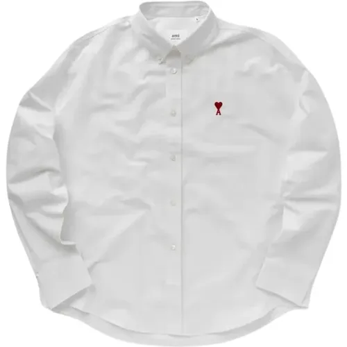 Klassisches Button-Down Hemd , Herren, Größe: XL - Ami Paris - Modalova
