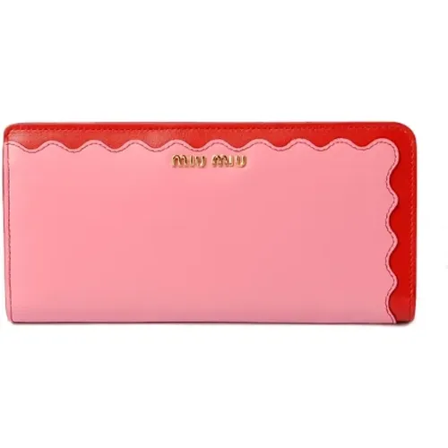 Pre-owned Leather wallets , female, Sizes: ONE SIZE - Miu Miu Pre-owned - Modalova