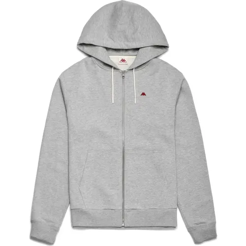 Portos Hooded Sweatshirt, Grey Marl , male, Sizes: M, XL - Kappa - Modalova