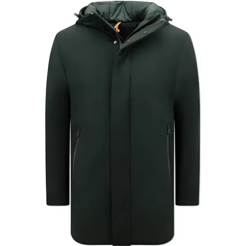 Classic parka jacket for men with hood - 8927 , male, Sizes: L, M, 2XL, XL - Enos - Modalova
