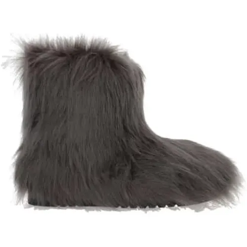 Dark Grey Faux Fur Boots , female, Sizes: 6 UK - Stand Studio - Modalova