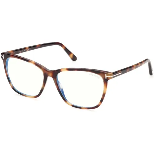 Quadratische Schildpattbrille , unisex, Größe: ONE Size - Tom Ford - Modalova