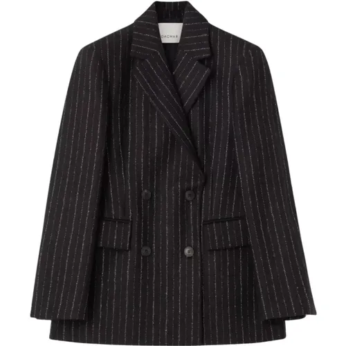 Pinstripe Blazer - Schwarz/Weiß - dagmar - Modalova