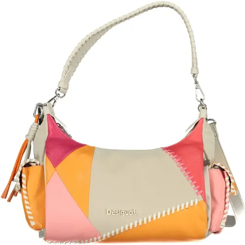 Beige Schultertasche mit Abnehmbarem Riemen - Desigual - Modalova