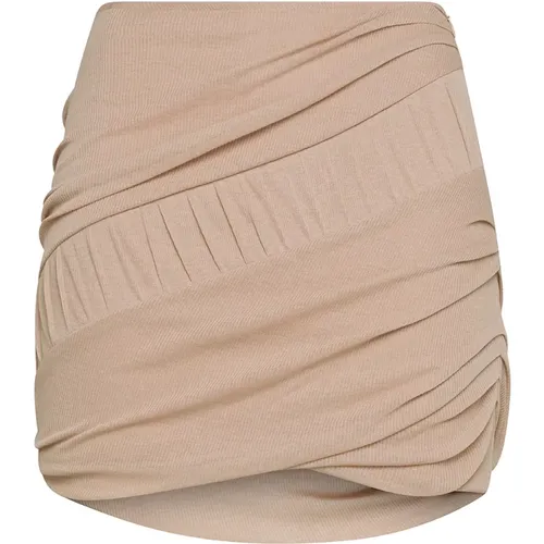 Draped Mini Skirt , female, Sizes: XS, S - Andrea Adamo - Modalova