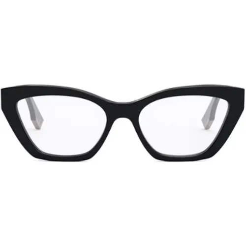 Schwarze Cat Eye Sonnenbrille , unisex, Größe: ONE Size - Fendi - Modalova