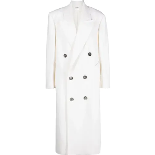 Double-Breasted Wool Coat , female, Sizes: XS - Ami Paris - Modalova