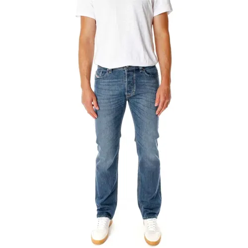 Klassische Straight Fit Mid Waist Jeans , Herren, Größe: W32 L34 - Diesel - Modalova