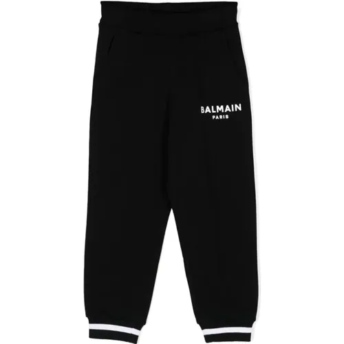 Schwarze Baumwoll-Sport-Hose Jungen - Balmain - Modalova