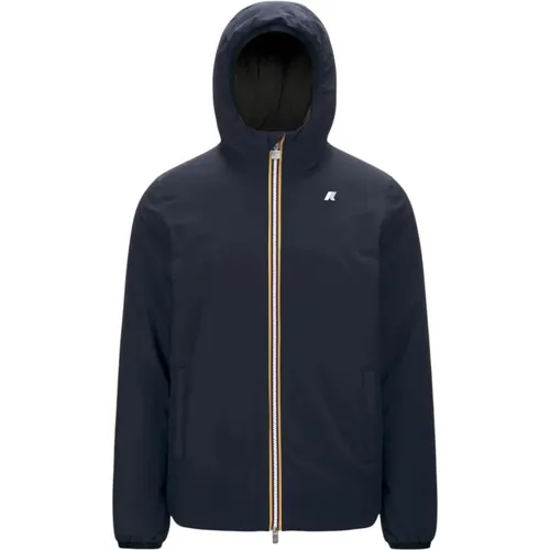 Blauer Warmer Doppelmantel Jacke , Herren, Größe: M - K-way - Modalova