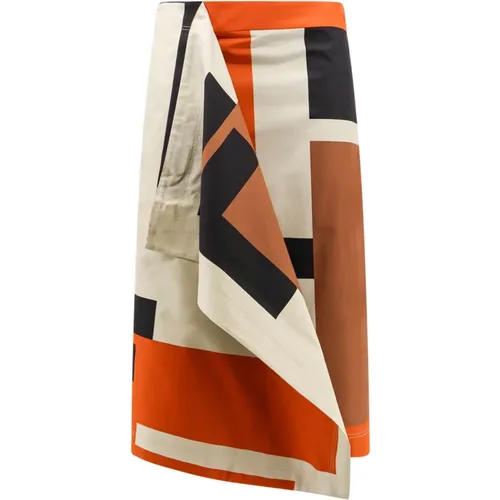Women's Clothing Skirts Orange Ss24 , female, Sizes: M - Fendi - Modalova