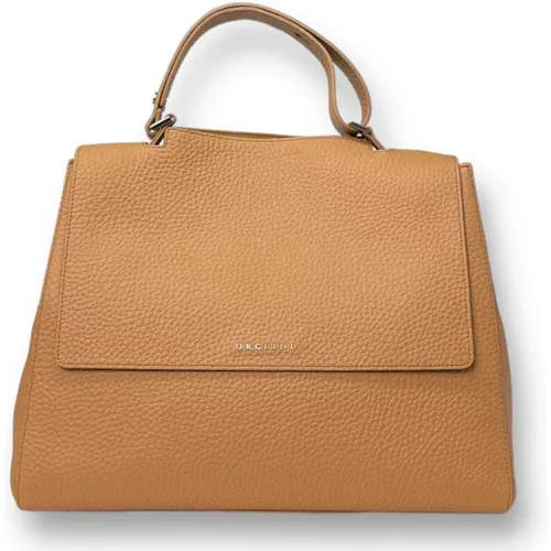 Soft Leather Shoulder Bag with Strap , female, Sizes: ONE SIZE - Orciani - Modalova