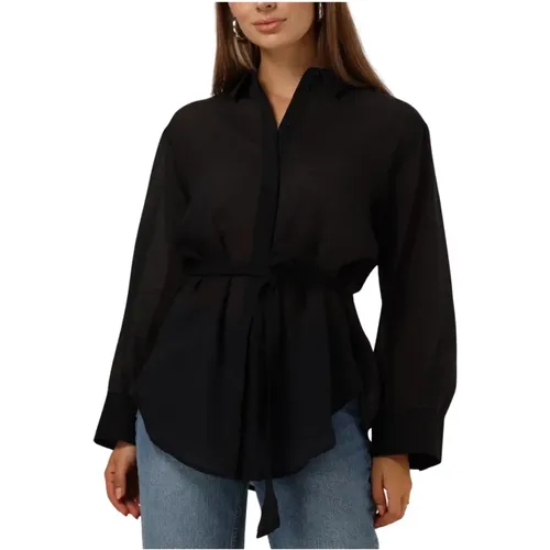 Schwarze Bluse Mschcarcella Stil , Damen, Größe: M/L - moss copenhagen - Modalova