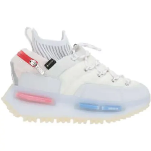 Weiße Low-Top Sneakers mit Gore-Tex und strukturiertem Gummi , Damen, Größe: 39 1/3 EU - Moncler - Modalova