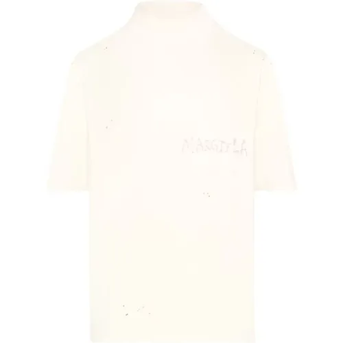 Mock Neck Logo Print T-Shirt - Maison Margiela - Modalova