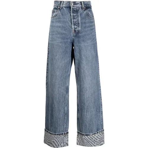 Denim Jeans mit Reißverschluss und Knopfverschluss , Damen, Größe: W27 - alexander wang - Modalova