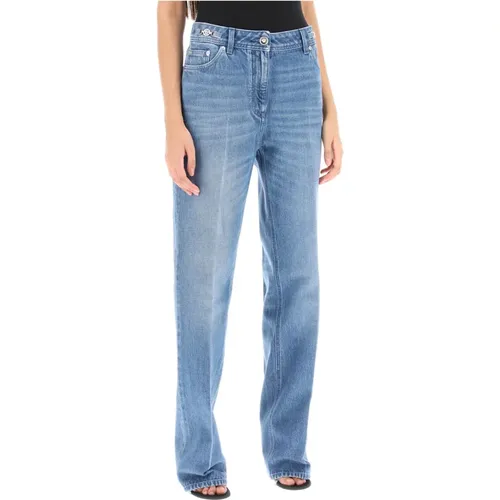 Tailored Crease Boyfriend Jeans , female, Sizes: W26, W28, W27, W25 - Versace - Modalova