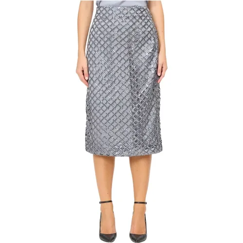 Sequin Net Midi Skirt , female, Sizes: S - Federica Tosi - Modalova