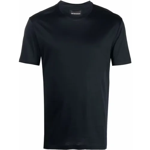 Lyocell Cotton T-Shirt , male, Sizes: 2XL, L, 3XL, XL, M - Emporio Armani - Modalova