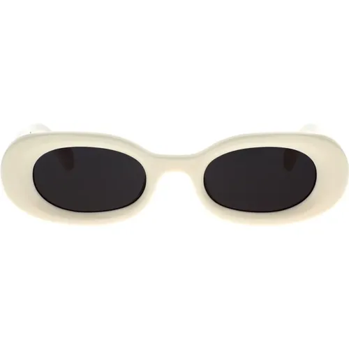 Off , Amalfi Sunglasses in with Dark Grey Lenses , unisex, Sizes: 49 MM - Off White - Modalova