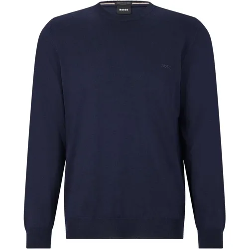 Wool Crewneck Sweater , male, Sizes: 3XL, M, XL, L, S, 2XL - Boss - Modalova