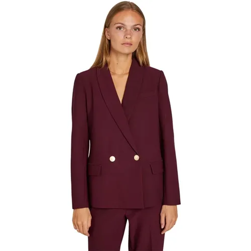 Eloisetto Blazer in Raspberry Wine , female, Sizes: 2XL - RUE de Femme - Modalova