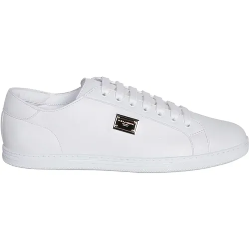 Weiße Sneakers für modebewusste Männer , Herren, Größe: 43 EU - Dolce & Gabbana - Modalova