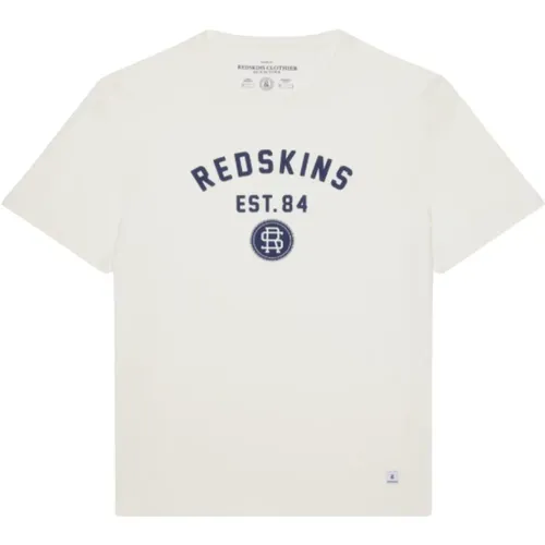 Bedrucktes Logo T-Shirt - Weiß , Herren, Größe: L - Redskins - Modalova