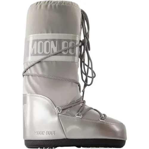 Silber Synthetische Glance Stiefel - moon boot - Modalova