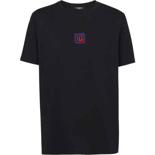 PB T-Shirt , Herren, Größe: M - Balmain - Modalova