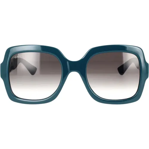 Sonnenbrille,Damen Oversized Quadratische Blaue Sonnenbrille - Gucci - Modalova