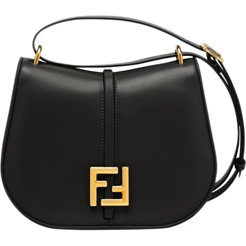 Elongated Flap Leather Shoulder Bag , female, Sizes: ONE SIZE - Fendi - Modalova