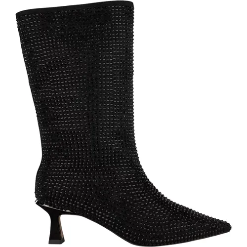 Pointed Toe Leather Ankle Boots , female, Sizes: 8 UK, 7 UK, 4 UK, 5 UK, 3 UK, 6 UK, 2 UK - Alma en Pena - Modalova